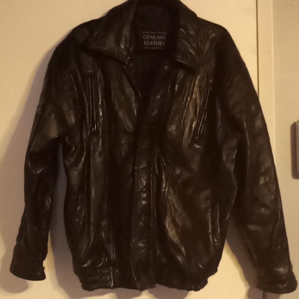 Used men's leather jacket